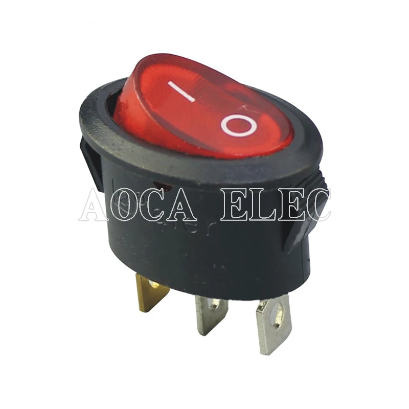 100PCS KCD1-101N-9 10A 125VAC 3Pin Miniature Black Oval Rocker Switch SPST ON OFF With Light
100PCS KCD1-101N-9 10A 125VAC 3Pin Miniature Black Oval Rocker Switch SPST ON OFF With Light