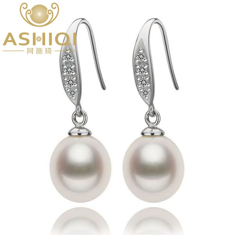 ASHIQI Vintage Natural Freshwater Pearl Drop Earrings 925 Sterling Silver Zircon Wedding jewelry For women 2019
ASHIQI Vintage Natural Freshwater Pearl Drop Earrings 925 Sterling Silver Zircon Wedding jewelry For women 2019
