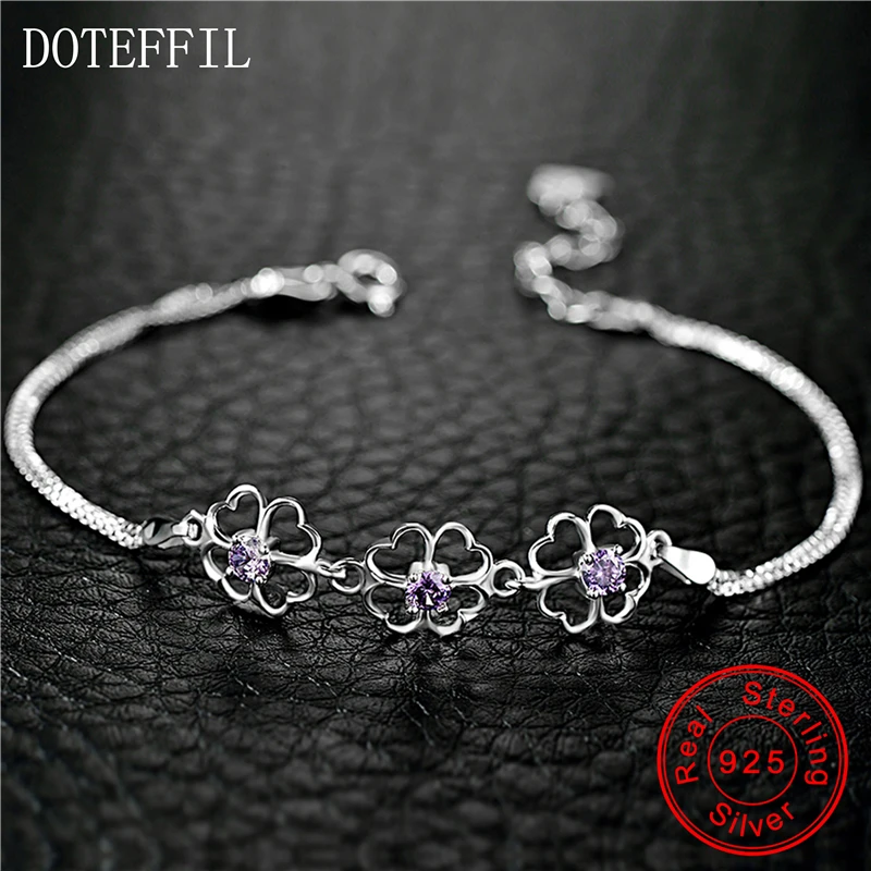 925 Sterling Silver Bracelet Women Charm Flower Bracelet 100% Sterling Silver AAAA Zircon Bracelet Brand Jewelry
925 Sterling Silver Bracelet Women Charm Flower Bracelet 100% Sterling Silver AAAA Zircon Bracelet Brand Jewelry