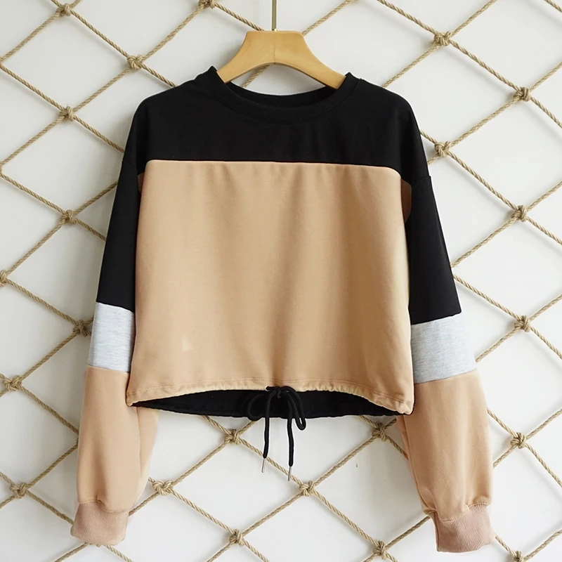 Women 2018 New Autumn Hoodies Long Sleeve Loose Crop Top Sweatshirt Casual Patchwork Pullover WS9206V
Women 2018 New Autumn Hoodies Long Sleeve Loose Crop Top Sweatshirt Casual Patchwork Pullover WS9206V