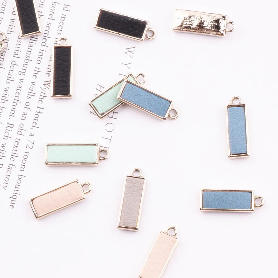 New Style Colorful Leather Core decoration Alloy Simple Rectangle Shape Metal Charms Diy Jewelry Earring/Necklace Pendants
New Style Colorful Leather Core decoration Alloy Simple Rectangle Shape Metal Charms Diy Jewelry Earring/Necklace Pendants
