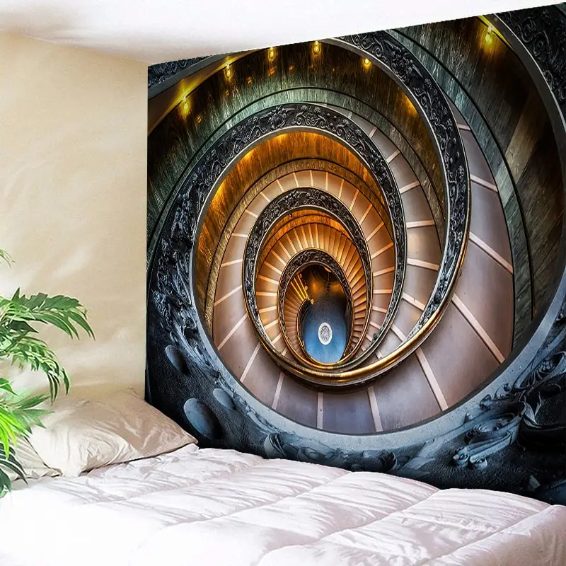 Hippie Mandala Tapestry Wall Hanging Spiral Ladder Wall Tapestry Bohemian Fabric Art Decor Psychedelic Tapestries Wall Rug Cloth
Hippie Mandala Tapestry Wall Hanging Spiral Ladder Wall Tapestry Bohemian Fabric Art Decor Psychedelic Tapestries Wall Rug Cloth