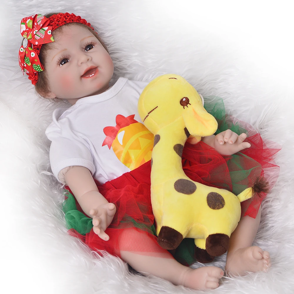 KEIUMI 22Inch Silicone Girl Baby Dolls Soft Vinyl Boneca Reborn Doll Toys For Christmas Gifts Realistic Adorable Smiling Toddler
KEIUMI 22Inch Silicone Girl Baby Dolls Soft Vinyl Boneca Reborn Doll Toys For Christmas Gifts Realistic Adorable Smiling Toddler