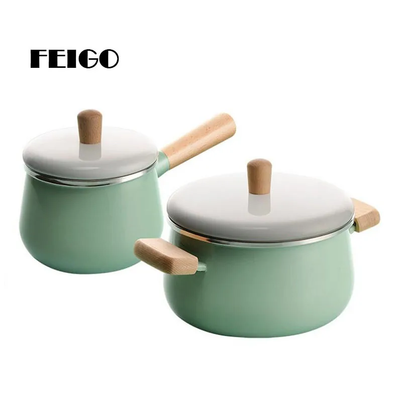 FIEGO Enamel Wooden Handle Milk Pot High Temperature Resistance Ceramic Casseroles Stew Soup Casseroles Kitchen Stockpot F896
FIEGO Enamel Wooden Handle Milk Pot High Temperature Resistance Ceramic Casseroles Stew Soup Casseroles Kitchen Stockpot F896