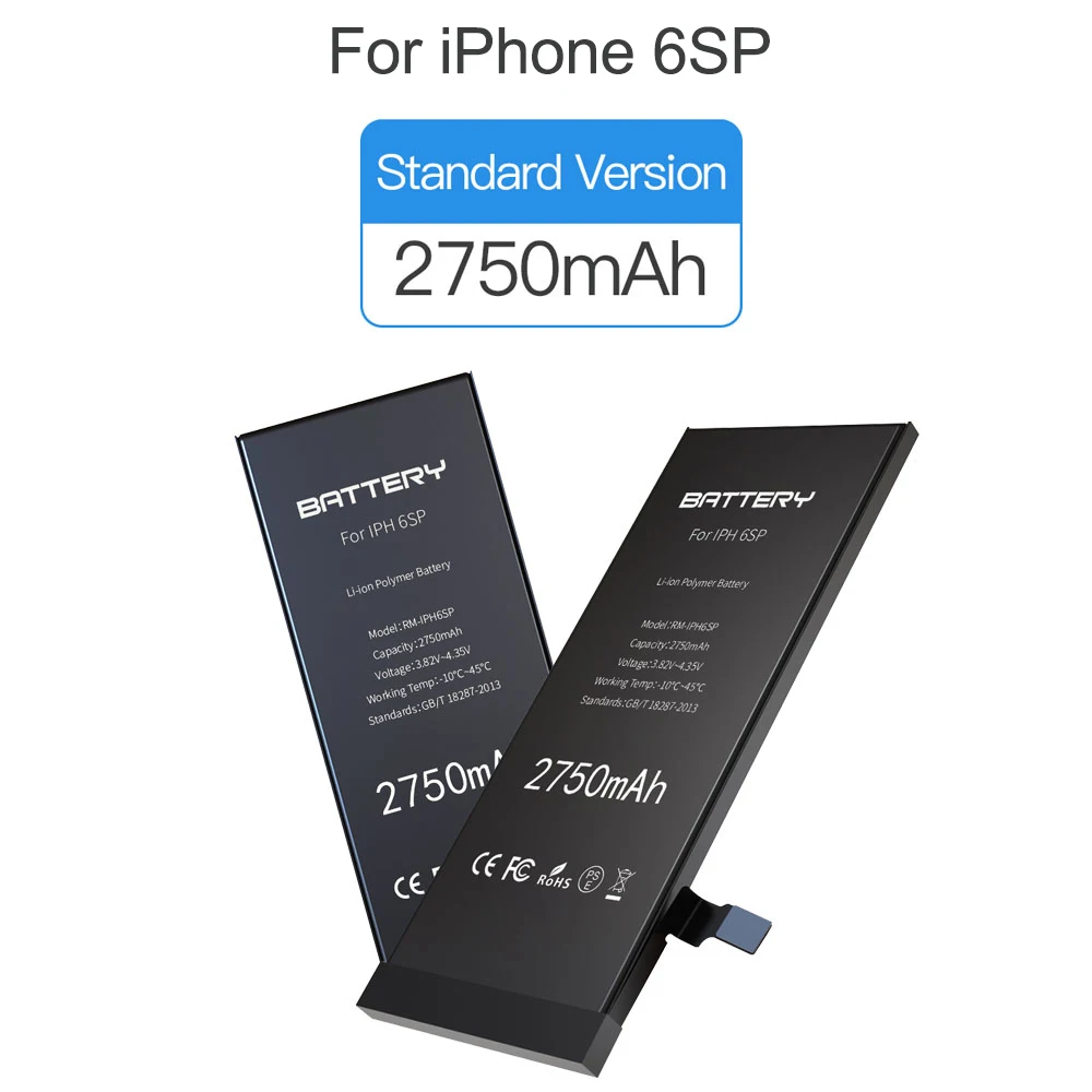 10 шт. нулевые циклы литий ионная батарея для мобильного телефона iPhone 6s Plus 2750