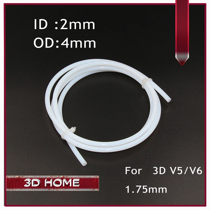 1M PTFE Tube PiPe to J-head hotend RepRap Rostock Bowden Extruder for 3D V5 V6 1.75mm filament ID 2mm OD 4mm
1M PTFE Tube PiPe to J-head hotend RepRap Rostock Bowden Extruder for 3D V5 V6 1.75mm filament ID 2mm OD 4mm