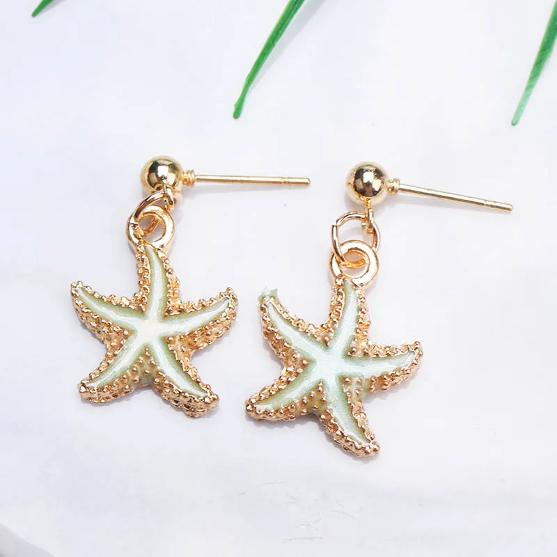 New Enamel Starfish Earrings for Women Metal Star Dangle Earring Light Green Summer Beach Vacation Ear Jewelry Party Gift
New Enamel Starfish Earrings for Women Metal Star Dangle Earring Light Green Summer Beach Vacation Ear Jewelry Party Gift