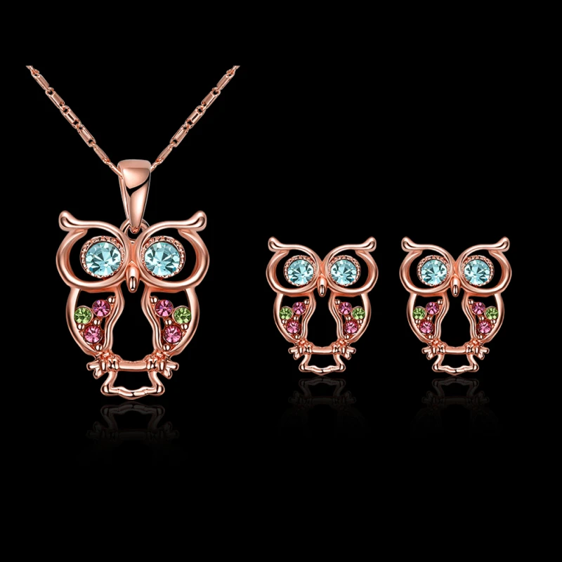 Garilina Jewelry Rose Gold Mulit Color CZ Pendant Earrings Owl Party Trinket Jewelry Sets Women's Fashion 2021 S2032
Garilina Jewelry Rose Gold Mulit Color CZ Pendant Earrings Owl Party Trinket Jewelry Sets Women's Fashion 2021 S2032