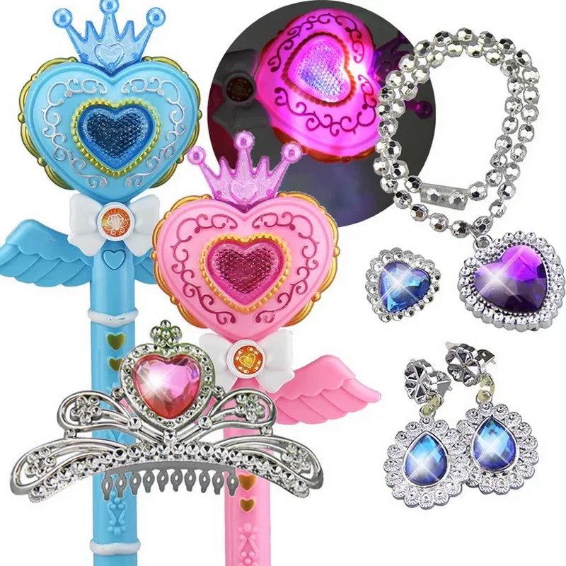 Children Fairy wand set necklace Toys Flash Magic music stick Kids Girl Fairy Toy Gifts cosplay toy Projection function
Children Fairy wand set necklace Toys Flash Magic music stick Kids Girl Fairy Toy Gifts cosplay toy Projection function