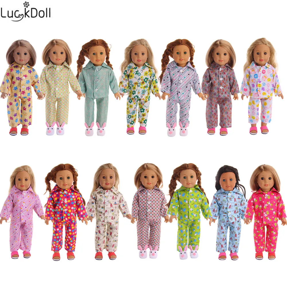 Пижама Luckdoll подходит для 18-дюймовой американской куклы или куклы-младенца, 43 сантиметра
Пижама Luckdoll подходит для 18-дюймовой американской куклы или куклы-младенца, 43 сантиметра