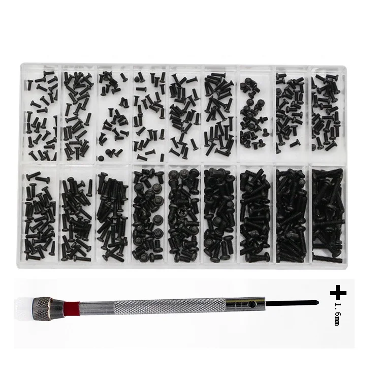 500Pcs 18 Kinds of Small Stainless Steel Screws Electronics Nuts Assortment for Home Tool Kit Used for watch laptop repair
500Pcs 18 Kinds of Small Stainless Steel Screws Electronics Nuts Assortment for Home Tool Kit Used for watch laptop repair