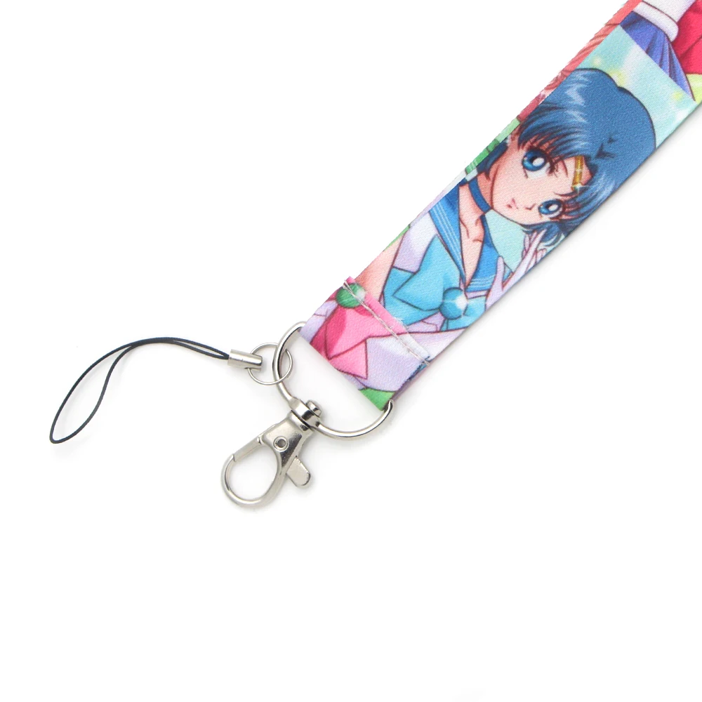 V165 Anime Girl Neck Strap Lanyard for keys ID Card Cellphone Straps USB Badge holder DIY Neck Strap Hang Rope Lariat Lanyards