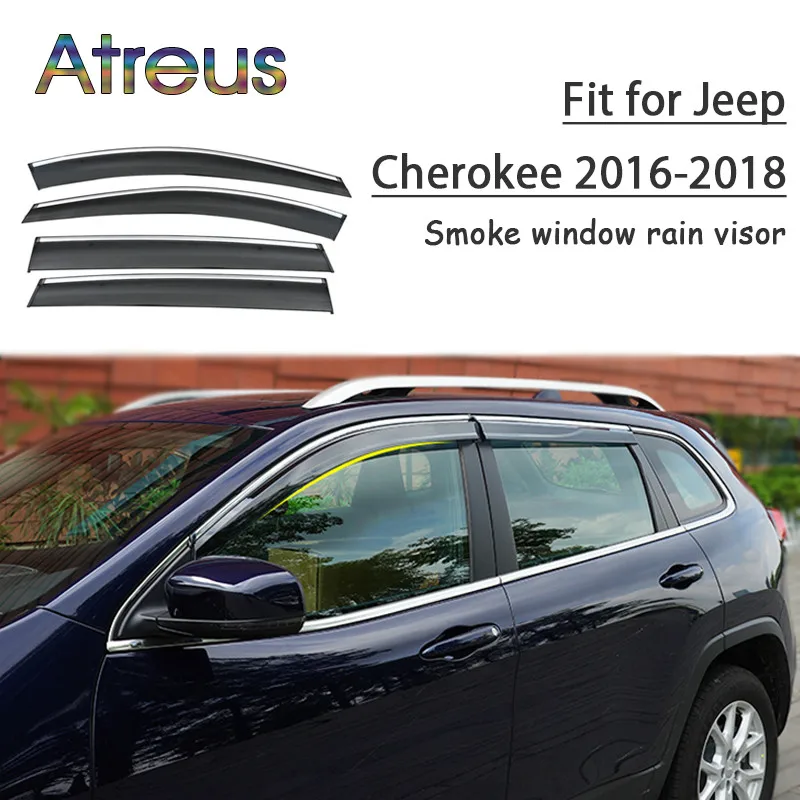 Автомобильный дефлектор для защиты от ветра Atreus, 1 комплект, ABS, дымчатое окно, козырек для Jeep Cherokee 2016, 2017, 2018, аксессуары для стайлинга
Автомобильный дефлектор для защиты от ветра Atreus, 1 комплект, ABS, дымчатое окно, козырек для Jeep Cherokee 2016, 2017, 2018, аксессуары для стайлинга