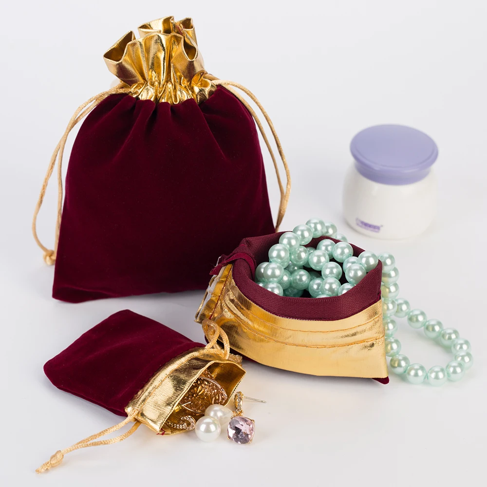100 шт. Детская сумка на шнурке 10x12 см|velvet jewelry bag|jewelry bagvelvet |