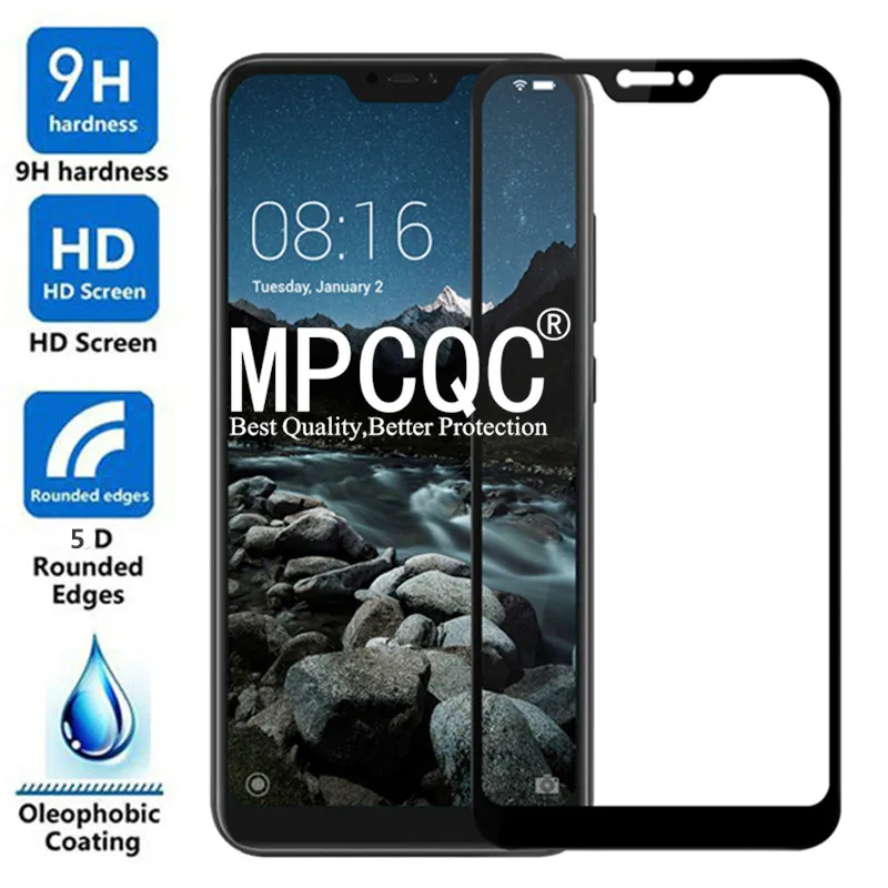 Full Cover Tempered Glass For Xiaomi mi 8 Lite 8SE A2 lite 6X screen protector Protective film 9 9SE | Мобильные телефоны и