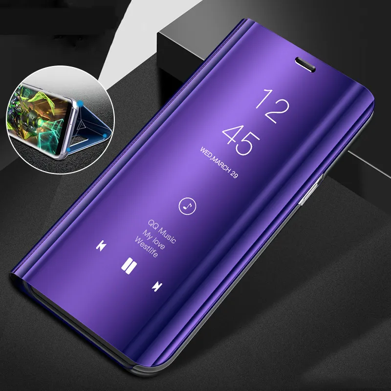 Зеркальный чехол для смартфона Samsung Galaxy Note 9 10 Plus View книжка S20 S10 A70 A50 A40 A51 A7 2018