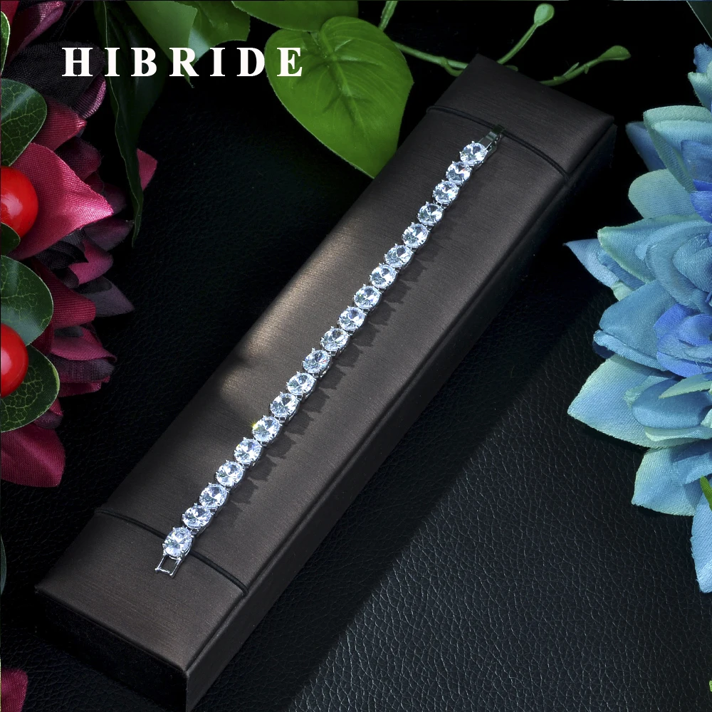 HIBRIDE JEWELRY Fashion AAA Cubic Zircon Round Shape Wedding Bracelets &Bangles, White Gold Color Bracelets For Women Gift B-18
HIBRIDE JEWELRY Fashion AAA Cubic Zircon Round Shape Wedding Bracelets &Bangles, White Gold Color Bracelets For Women Gift B-18