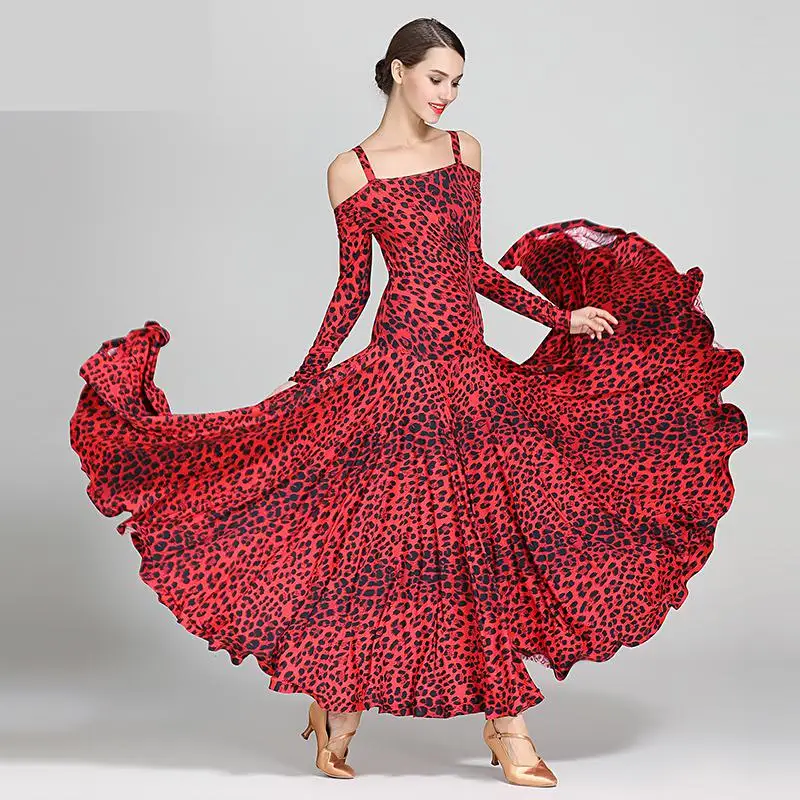 2021 New Leopard Modern Dance Dress Sexy Off-shoulder Long Sleeve Waltz Tango Spanish Flamenco Dress Standard Ballroom Dresses
2021 New Leopard Modern Dance Dress Sexy Off-shoulder Long Sleeve Waltz Tango Spanish Flamenco Dress Standard Ballroom Dresses