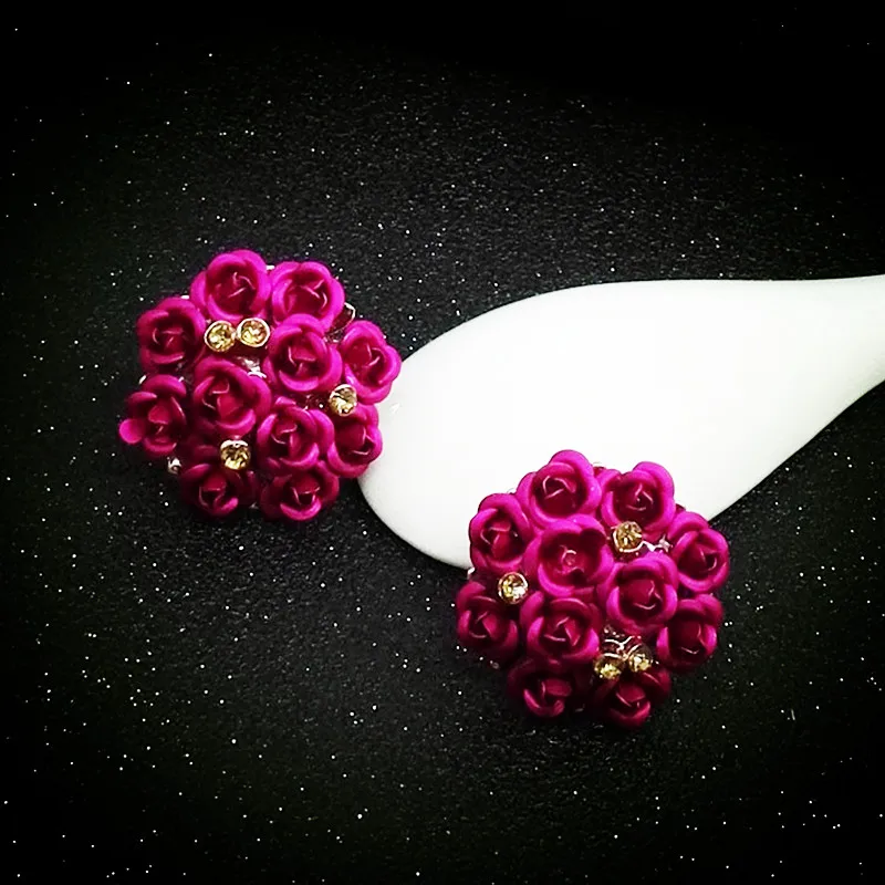 Fashion Crystal Rose Flower bouquet Rhinestone Earrings For Women Jewelry Earring
Fashion Crystal Rose Flower bouquet Rhinestone Earrings For Women Jewelry Earring