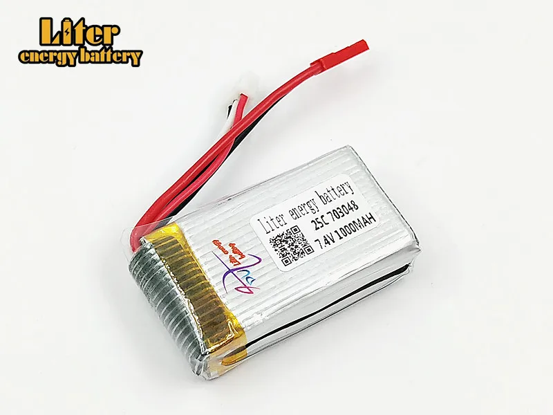 10 шт./лот 7 4 В 1000 мАч 703048 25c lipo аккумулятор для V912 V262 V353 BQ202 UDI U829X модель самолета 2s |