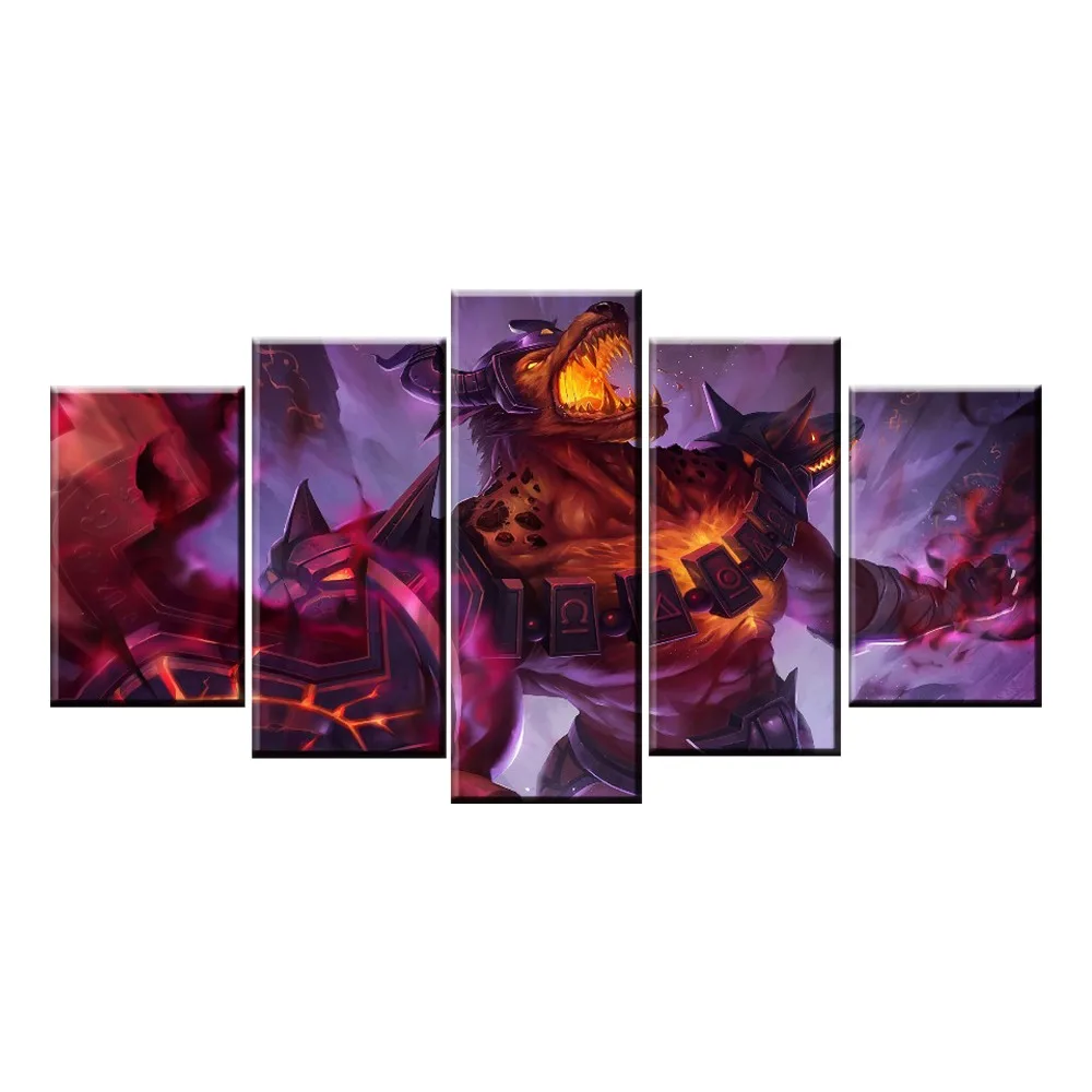 5 Panel LOL Nasus Game Canvas Printed Painting For Living Room Wall Art Decor HD Picture Artworks Poster
5 Panel LOL Nasus Game Canvas Printed Painting For Living Room Wall Art Decor HD Picture Artworks Poster