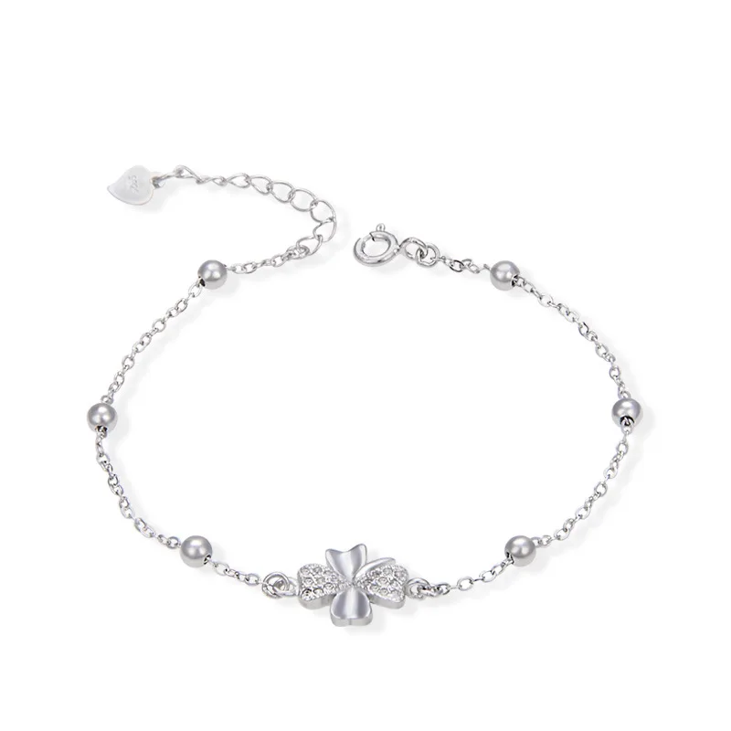 YJ00769 New Fashion Bead Scrub Four Leaf Grass Bracelet Lady Personality Couple Jewelry S925 Sterling Silver Bracelet
YJ00769 New Fashion Bead Scrub Four Leaf Grass Bracelet Lady Personality Couple Jewelry S925 Sterling Silver Bracelet