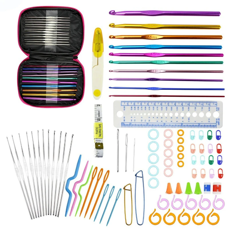 Crochet Hooks Complete Set Knitting Stick For Arthritic Hands Size 2.5mm To 6.5mm with Case Knitting Accessories Aluminum Needle
Crochet Hooks Complete Set Knitting Stick For Arthritic Hands Size 2.5mm To 6.5mm with Case Knitting Accessories Aluminum Needle