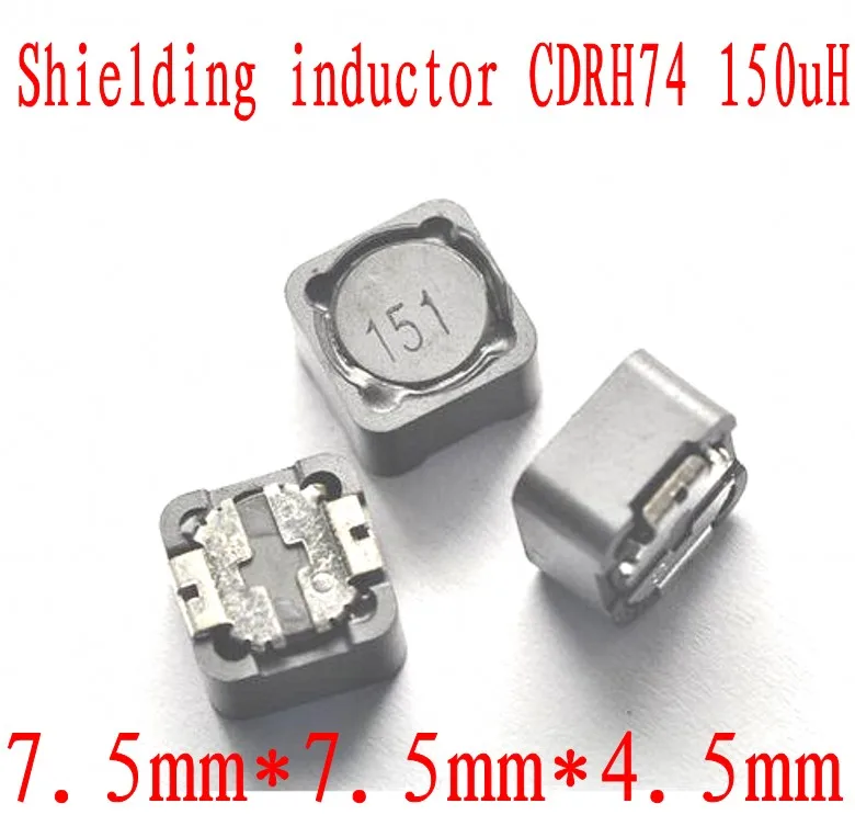 1000 шт./лот экранированный индуктор SMD Силовые индукторы 7*7*4 мм 151 мкГн CDRH74R высокое качество
1000 шт./лот экранированный индуктор SMD Силовые индукторы 7*7*4 мм 151 мкГн CDRH74R высокое качество