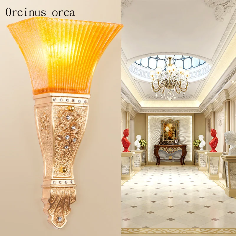 European creative torch wall lamp living room background wall bedroom bedside lamp aisle modern warm resin wall lamp
European creative torch wall lamp living room background wall bedroom bedside lamp aisle modern warm resin wall lamp