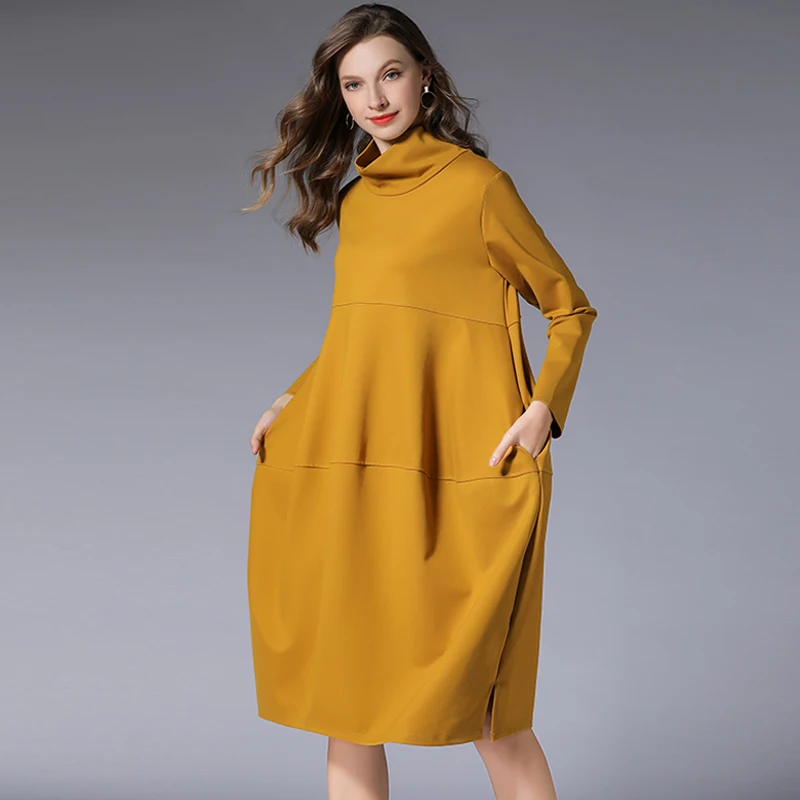 2020 Basic Party Sweater Dress Women Plus Size Lady Solid Yellow Red Elegant Oversized Spring Casual Fashion All Match Dresses
2020 Basic Party Sweater Dress Women Plus Size Lady Solid Yellow Red Elegant Oversized Spring Casual Fashion All Match Dresses
