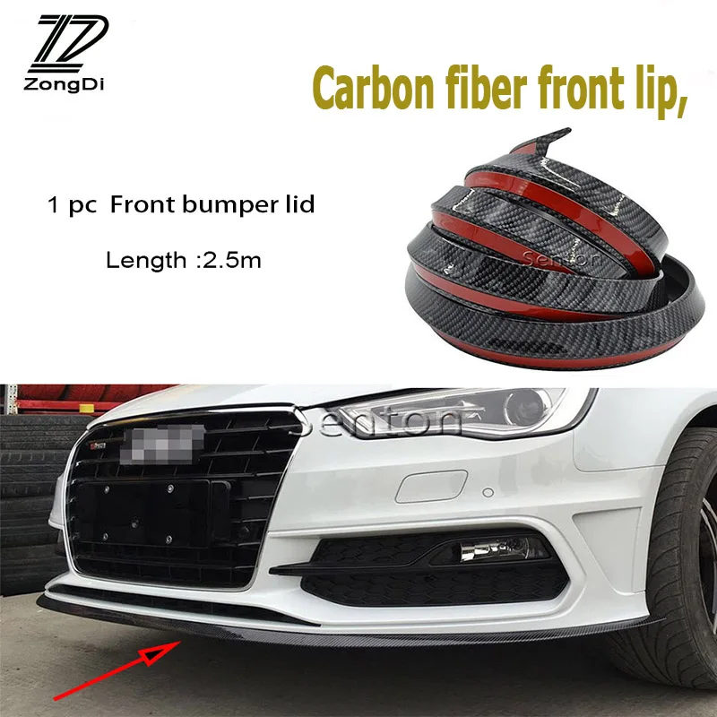 

ZD Car Carbon Fiber Bumper Front Lip Tail Protection Spoilers For Audi A4 B7 B5 A6 C6 Q5 Honda Civic 2006-2011 Fit Accord CRV