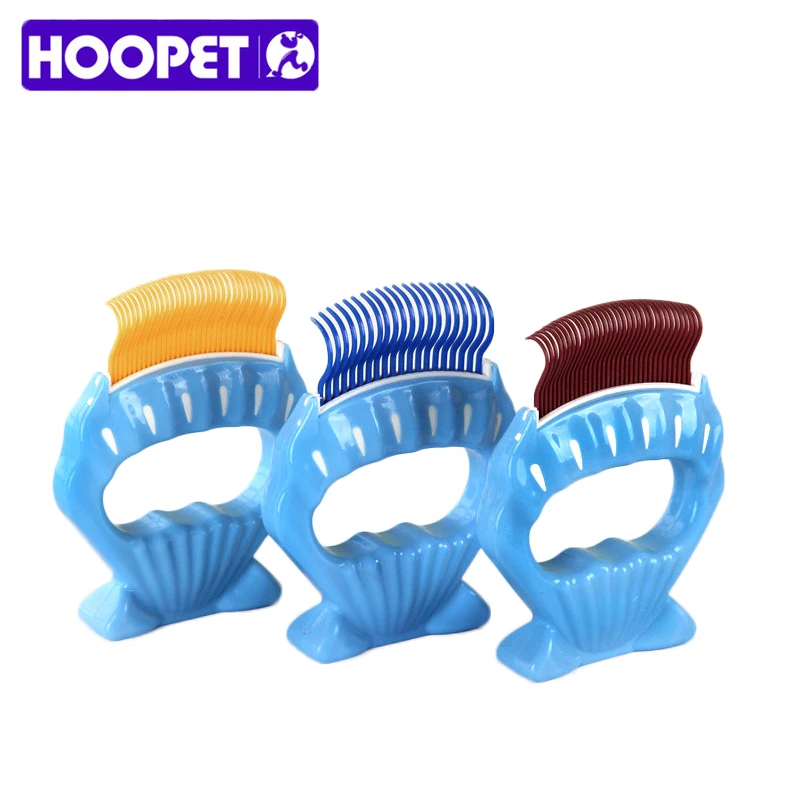 Hoopet Pet Cat уход гребень щетка для вычесывания животных в форме ракушки синий удобный кошачий волос