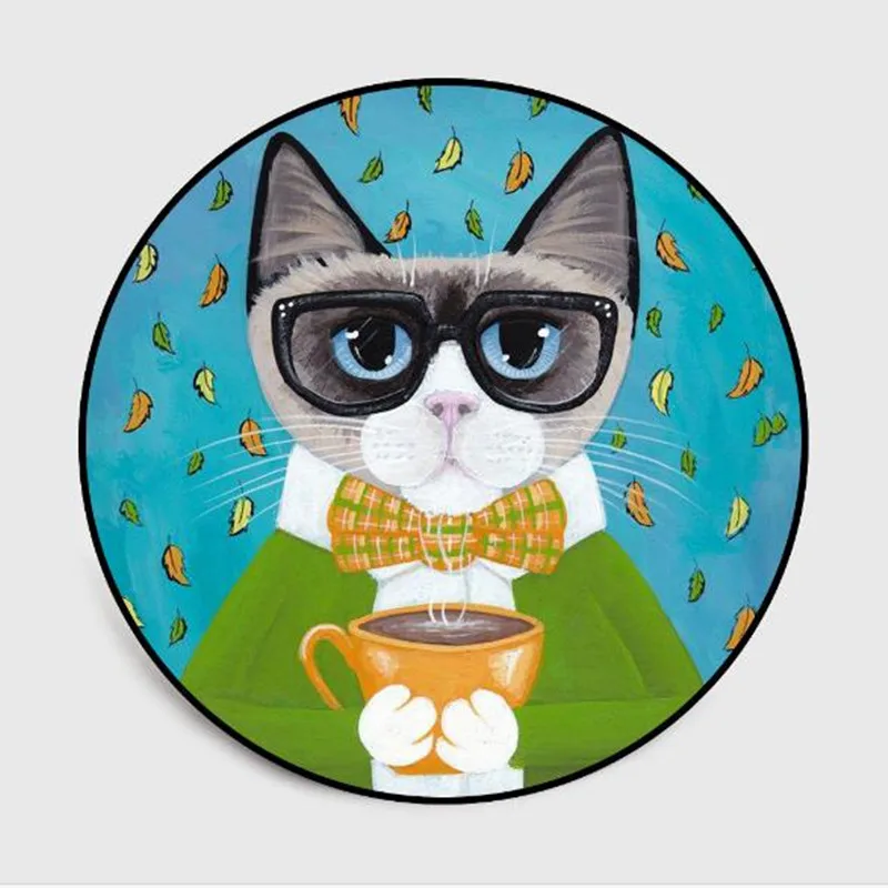 Cartoon watercolour glasses drinks coffee cats carpet kids room bedroom livingroom rug circular carpet floor MATS gift tapete
Cartoon watercolour glasses drinks coffee cats carpet kids room bedroom livingroom rug circular carpet floor MATS gift tapete