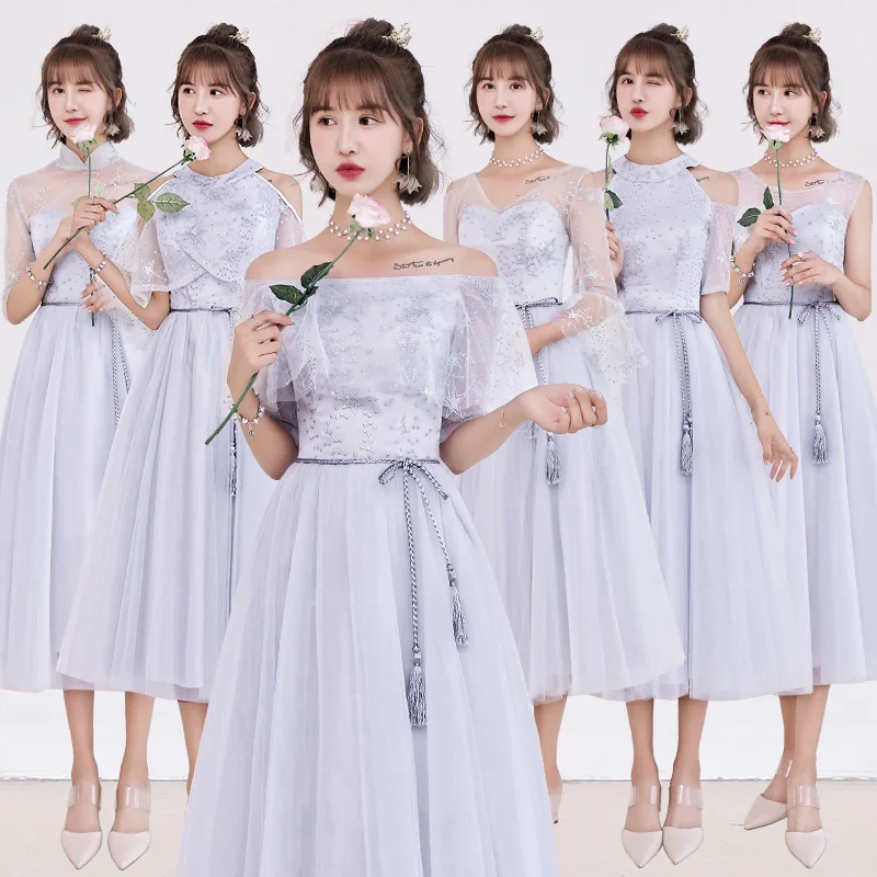 2018new stock plus size women pregnant wedding party Bridesmaid Dresses flower lace sexy romantic A line grey dresses abe189
2018new stock plus size women pregnant wedding party Bridesmaid Dresses flower lace sexy romantic A line grey dresses abe189