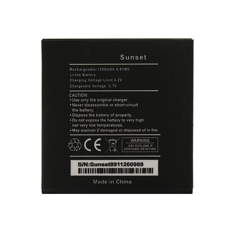 Original antirr Battery For Wiko Sunset 1300mAh 3.7v 4.81wh High Quality Mobile Phone Batteries
Original antirr Battery For Wiko Sunset 1300mAh 3.7v 4.81wh High Quality Mobile Phone Batteries
