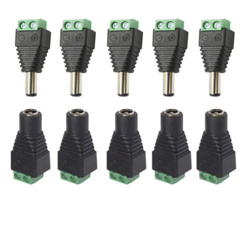 DC Power Plug Adapter 5.5mm x 2.1mm Female Male for 5050 3528 5060 Single Color LED Strip and CCTV Cameras
DC Power Plug Adapter 5.5mm x 2.1mm Female Male for 5050 3528 5060 Single Color LED Strip and CCTV Cameras