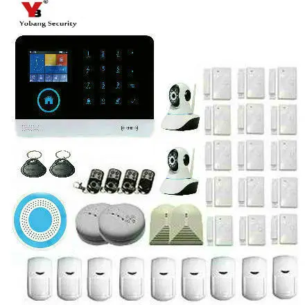 Yobang Security wireless wifi gsm alarm system TFT display door sensor home security alarm systems Wire Siren Kit SIM Alarm
Yobang Security wireless wifi gsm alarm system TFT display door sensor home security alarm systems Wire Siren Kit SIM Alarm