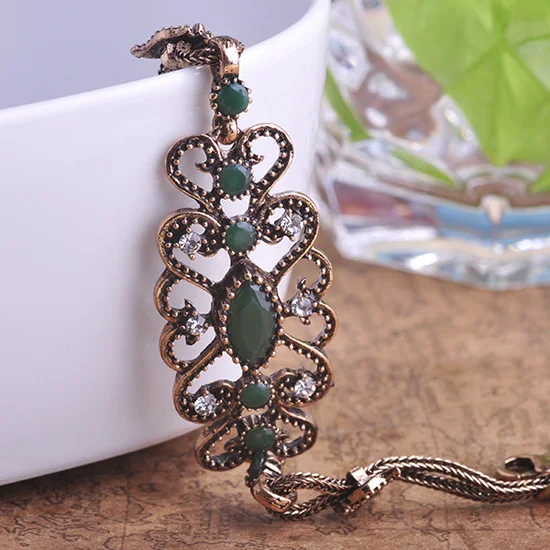 Fashion Retro Turkish New AntiGold Crystal Classical Women Bracelets Fine Jewelry Pulseras pulseira Feminina Bijoux Bijuterias
Fashion Retro Turkish New AntiGold Crystal Classical Women Bracelets Fine Jewelry Pulseras pulseira Feminina Bijoux Bijuterias