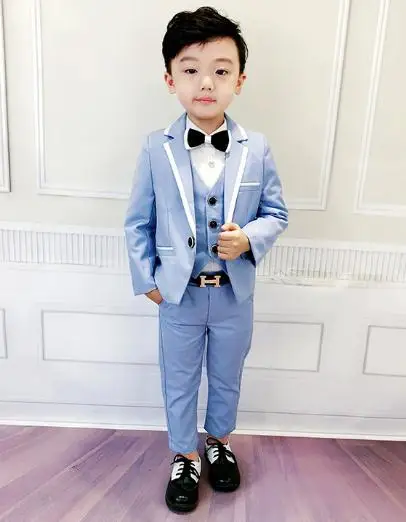 fashion Boys Formal Suit Wedding Party clothing Kids 3pcs Blazer Vest Pants sets Tuxedo Children boys blue/black Costume
fashion Boys Formal Suit Wedding Party clothing Kids 3pcs Blazer Vest Pants sets Tuxedo Children boys blue/black Costume