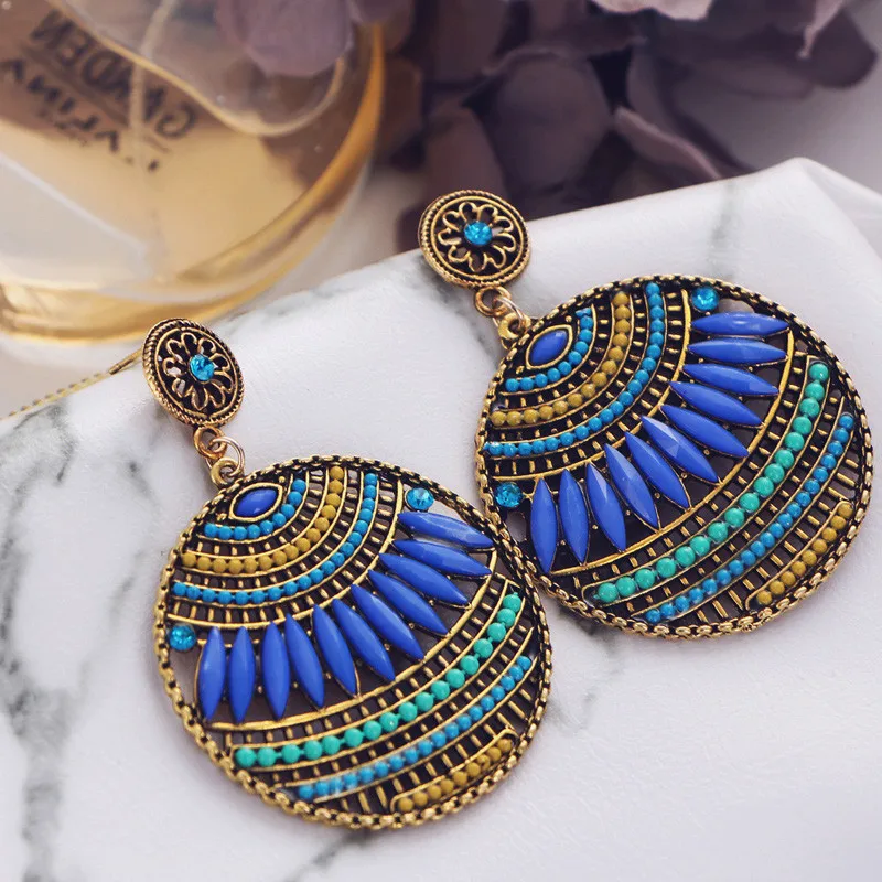 Big Round Dangling Earrings Beaded Drop Earring Women Bohemian Blue Spring Decoration Piercing Long Fashion Jewelry
Big Round Dangling Earrings Beaded Drop Earring Women Bohemian Blue Spring Decoration Piercing Long Fashion Jewelry