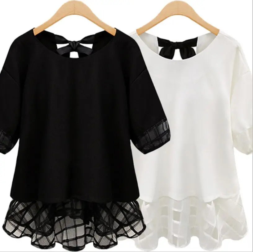 2019 Summer New Blouses Plus size Ladies Blouse Tops Chiffon Shirt Women's Round Neck Loose Lap top Women's Tunic
2019 Summer New Blouses Plus size Ladies Blouse Tops Chiffon Shirt Women's Round Neck Loose Lap top Women's Tunic