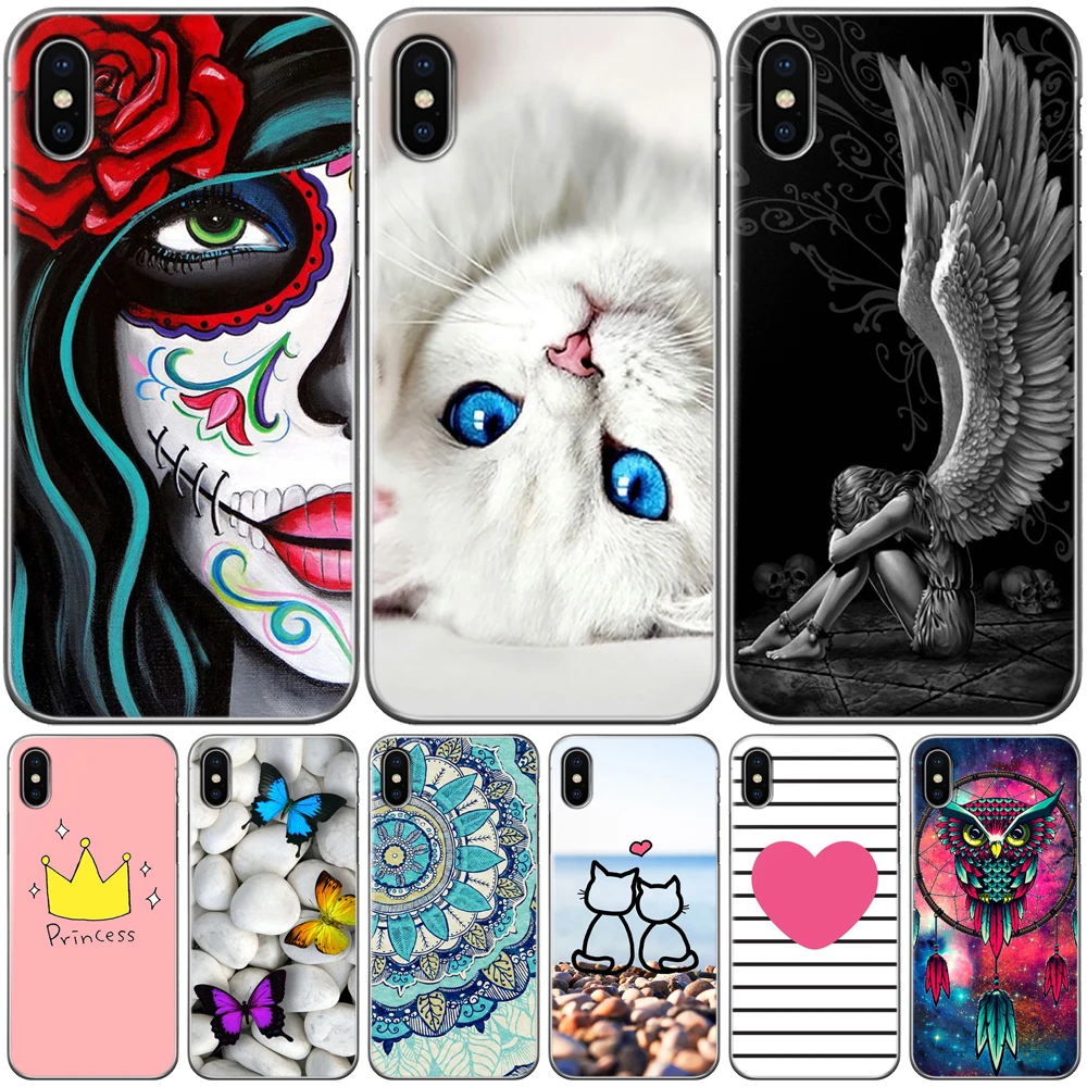 Классный чехол с животными для iPhone X XS Max XR 8 7 6 6s Plus 5 SE мягкий силиконовый из ТПУ