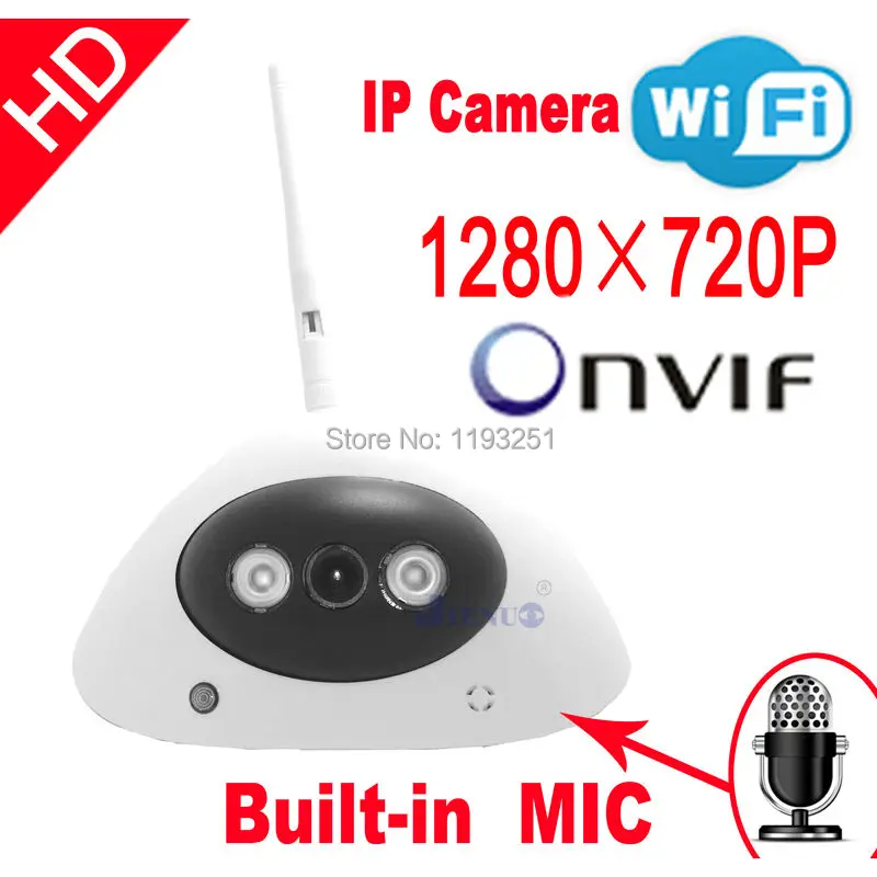 

Free shipping IP Camera HD audio onvif cctv Cameras cmos infrared 720P wifi wireless video systems security home indoor