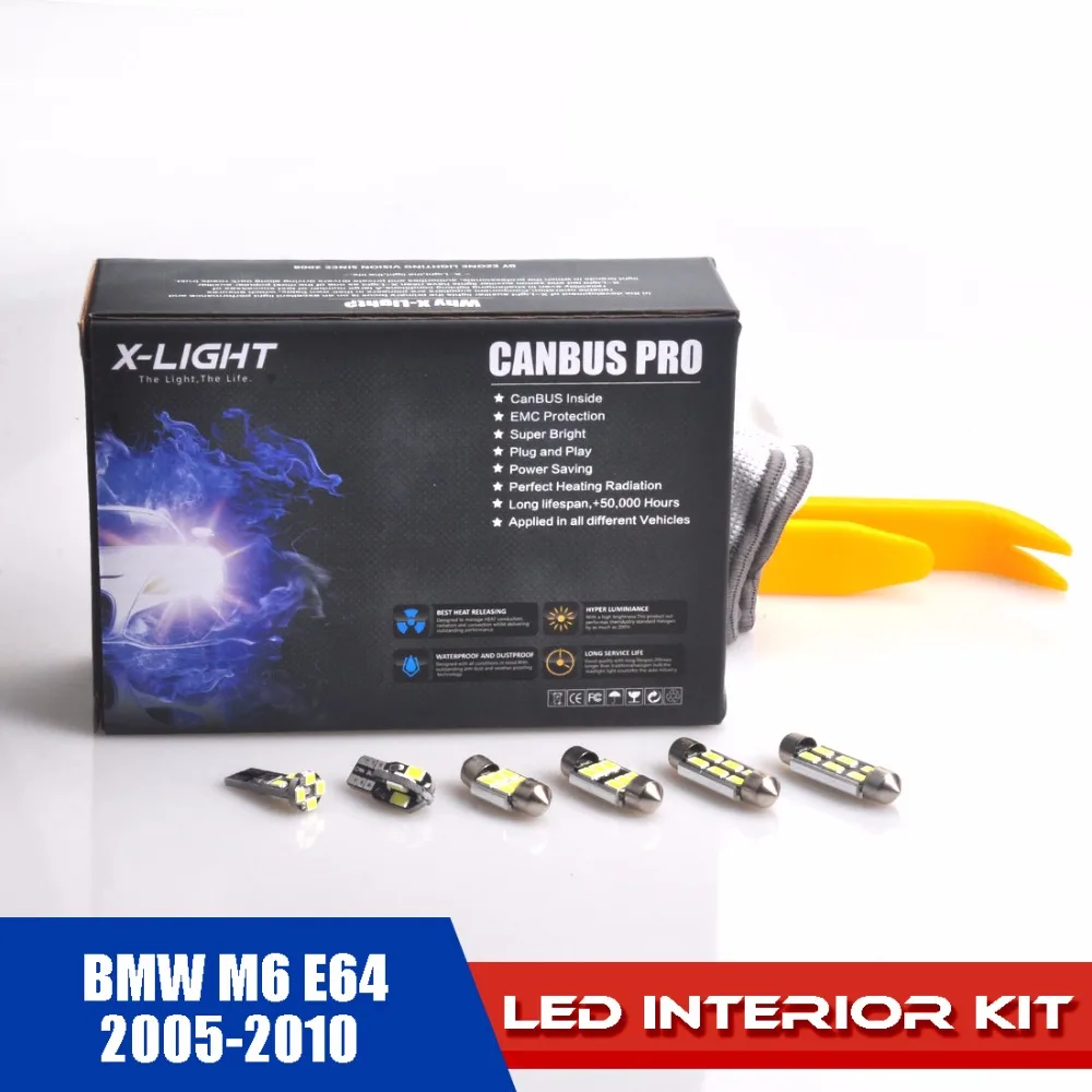 16pc in one package Xenon White Premium LED Bulb Interior Light Kit Reading bulb for BMW M6 E64 2005-2010 - Error Free
16pc in one package Xenon White Premium LED Bulb Interior Light Kit Reading bulb for BMW M6 E64 2005-2010 - Error Free
