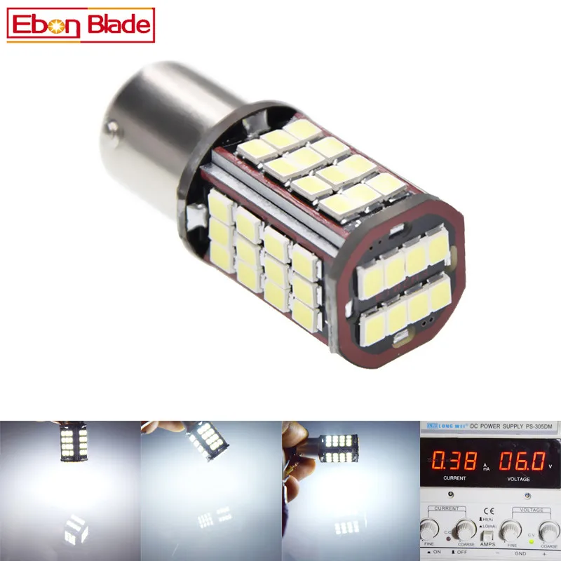 2Pcs 1157 BAY15D 56 SMD 2835 Led Chip High Power Lamp P21/5W LED Car Bulbs Brake Lights Source Parking White 6000K 6V DC
2Pcs 1157 BAY15D 56 SMD 2835 Led Chip High Power Lamp P21/5W LED Car Bulbs Brake Lights Source Parking White 6000K 6V DC