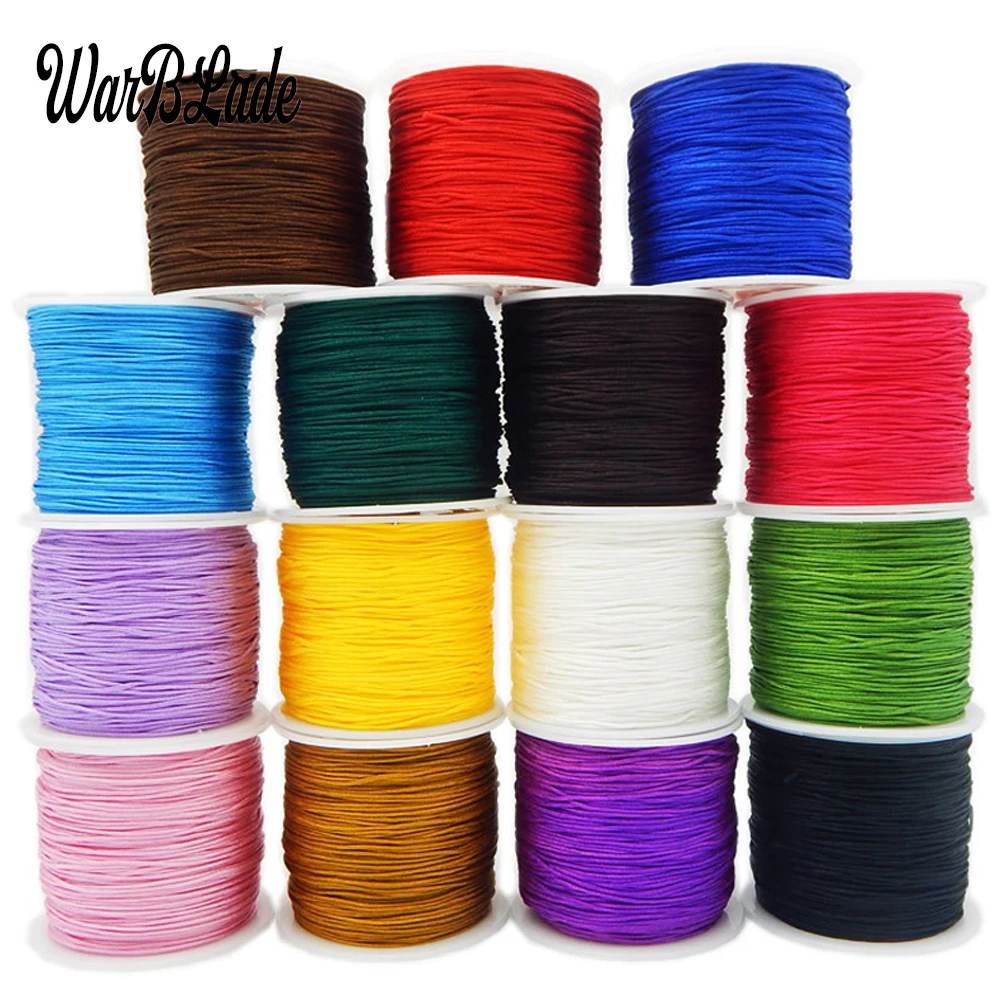 55m 0.8MM Cotton Nylon Cord Thread Cord String Strap DIY Rope Bead Braided Necklace Bracelet Jewelry Making Accessories WBL
55m 0.8MM Cotton Nylon Cord Thread Cord String Strap DIY Rope Bead Braided Necklace Bracelet Jewelry Making Accessories WBL