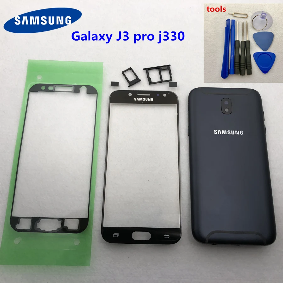 Для Samsung Galaxy J3 2017 Pro J330 J330F полный корпус средняя рамка аккумулятор задняя крышка