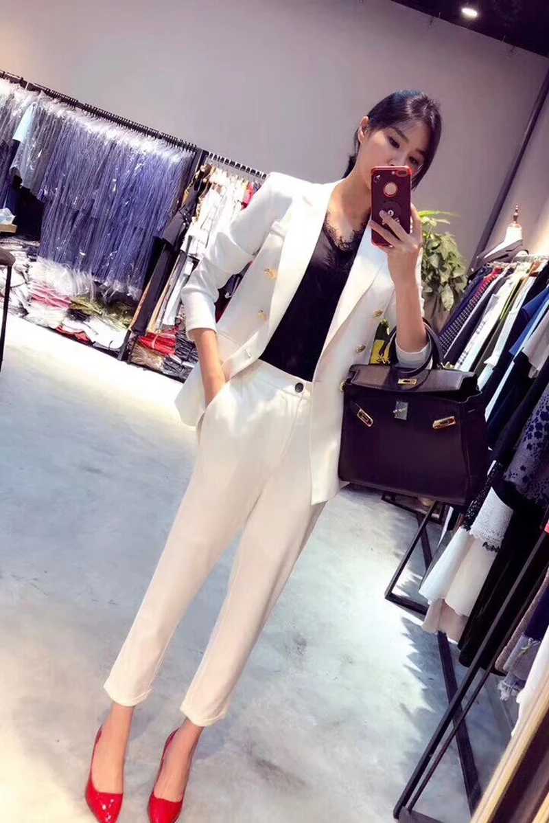New Women Spring Suits Adapt To Business Women double Suit Business Suits Formal Female Work Wear Summer Female Suits
New Women Spring Suits Adapt To Business Women double Suit Business Suits Formal Female Work Wear Summer Female Suits