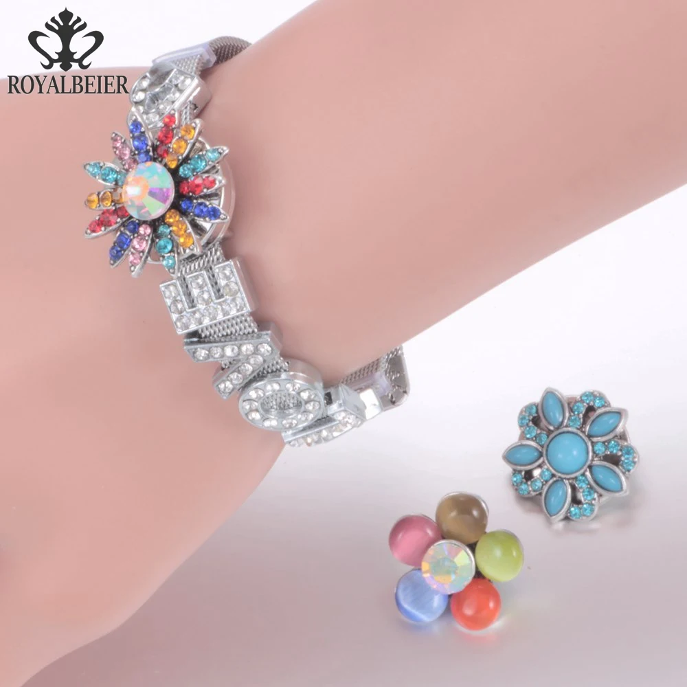 Wholesale 50pcs/lot Mixed Metal and Glass 18mm Snap Button Jewelry DIY Rhinestone button Charms For DIY Snaps Bracelet Jewelry
Wholesale 50pcs/lot Mixed Metal and Glass 18mm Snap Button Jewelry DIY Rhinestone button Charms For DIY Snaps Bracelet Jewelry