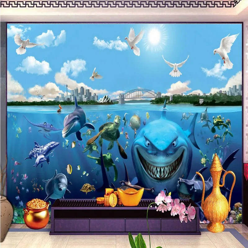 photo wallpaper HD wallpaper Stereo fish underwater world 3D background wall living room lobby mural custom wallpaper
photo wallpaper HD wallpaper Stereo fish underwater world 3D background wall living room lobby mural custom wallpaper